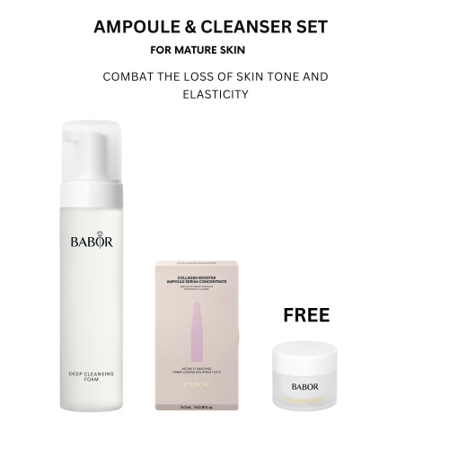 Ampoule & Cleanser Set for Mature Skin