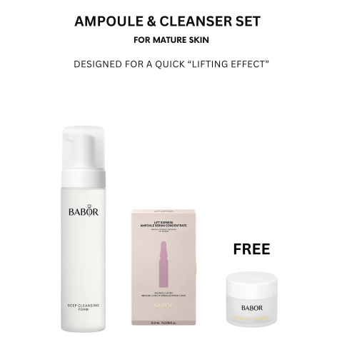 Ampoule & Cleanser Set for Mature Skin