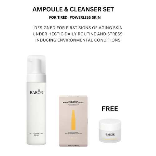 Ampoule & Cleanser Set  for Tired Skin