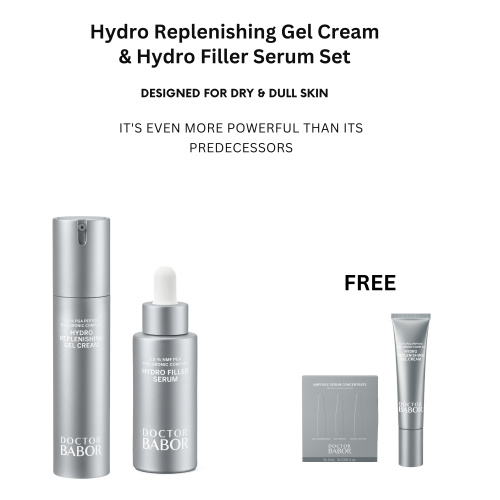 Hydro Replenishing Gel Cream & Hydro Filler Serum Set for Dry Skin